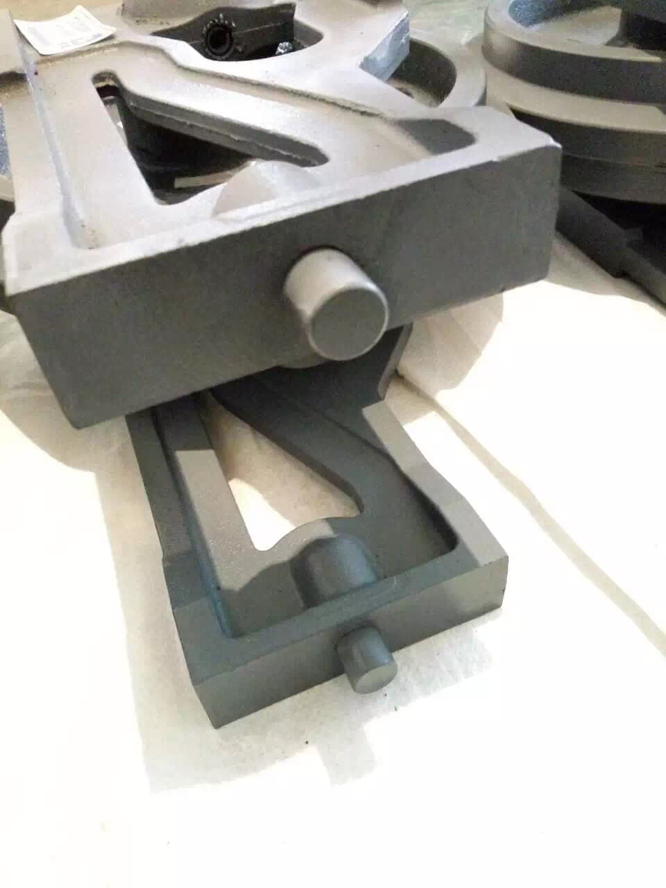 Excavator idler axis detail