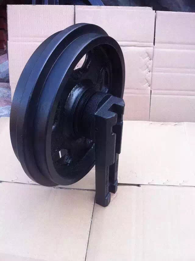 Excavator idler side view