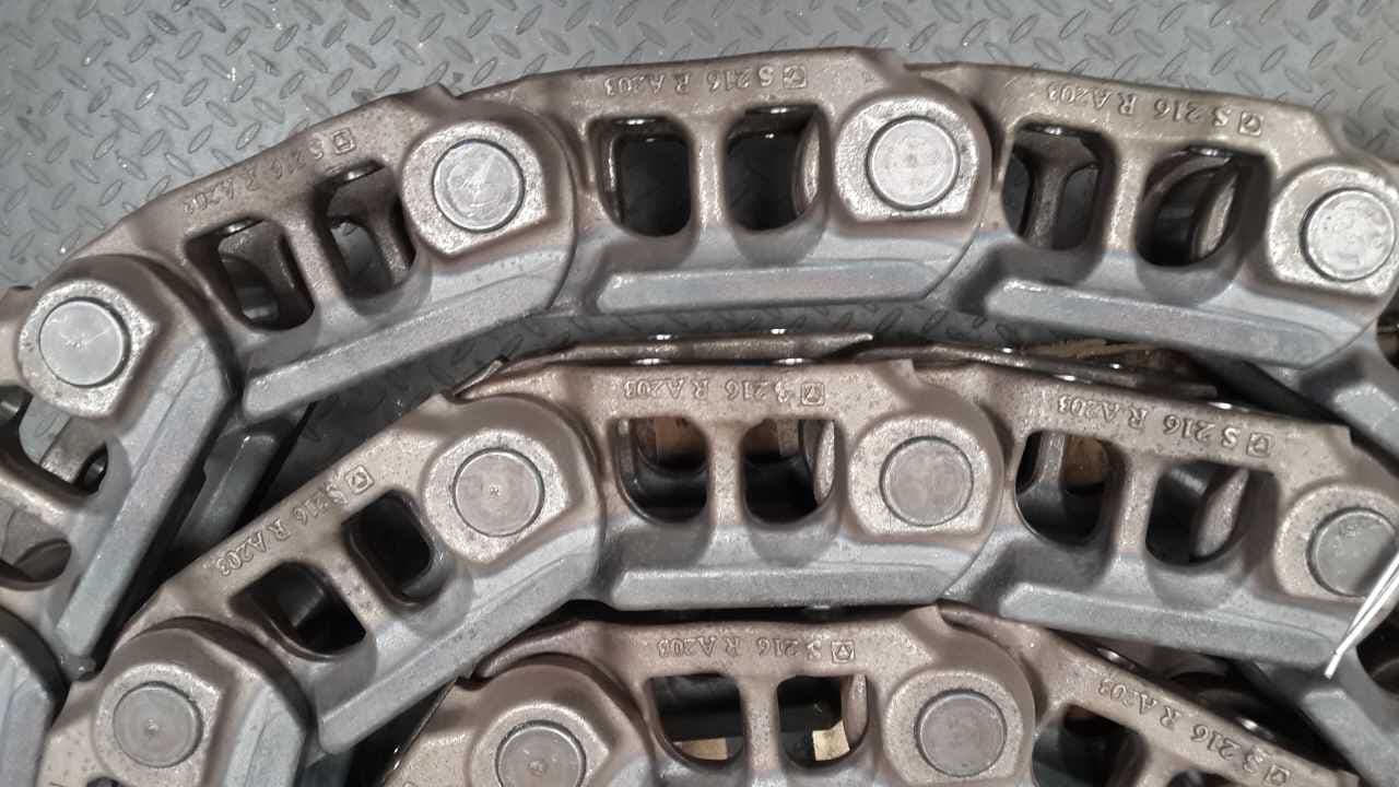 Excavator track chain pin detail