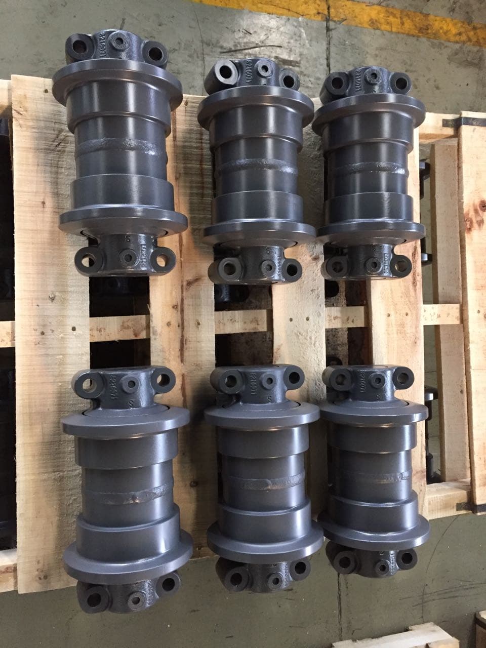 Bulldozer track roller assembly view